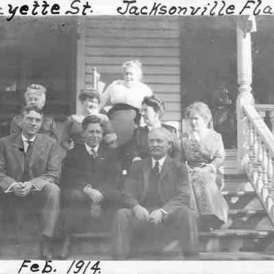 Merrill family at their home, 1914.