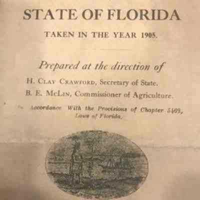 Third census of the state of Florida taken in the year 1905. [excerpts]
