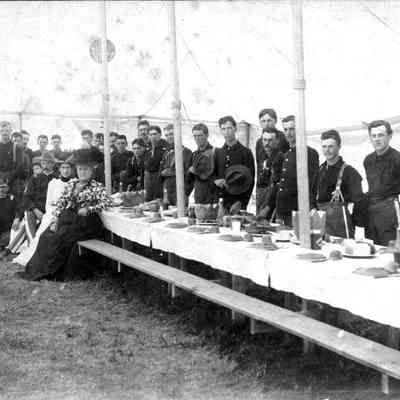 Light Infantry Lives On: Jacksonville Light Infantry mess tent with female