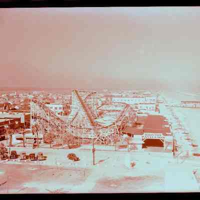 Amusement Park Roller Coaster at Jacksonville Beach
