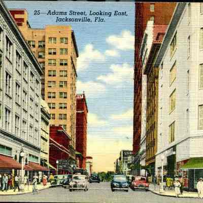 Adams Street, Looking East, Jacksonville, Fla.