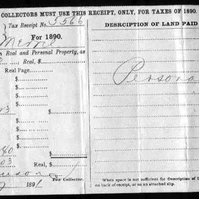 Tax Receipts 1891