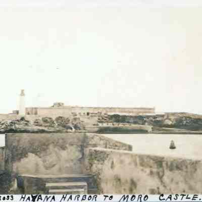 Looking across Havana Harbor to Moro Castle, 1913.