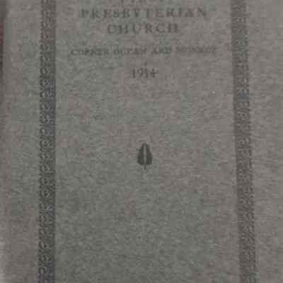 Manual of the First Presbyterian Church : corner Ocean and Monroe, 1914,