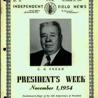 Independent Field News Magazine. October 25, 1954.