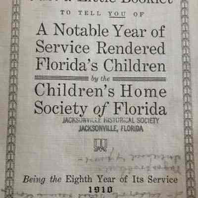 Being the eighth annual report of the Children's Home Society of Florida 1910