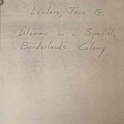 Women in a Spanish borderlands colony.