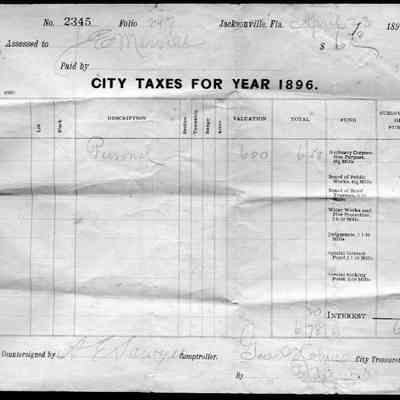 Tax Receipts 1897-1900