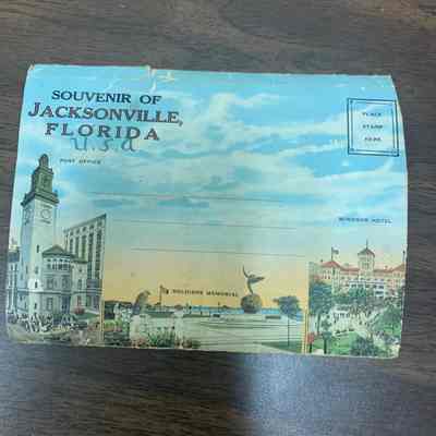 Souvenir of Jacksonville, Florida postcard folder