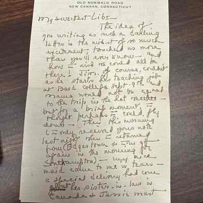 Letter to Elizabeth Morley Towers 1948