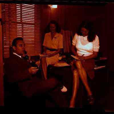 Weber at Desk wtih Girls, Ponte Vedra