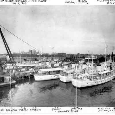 12 Coast Guard Cutters at Merrill-Stevens Plant, 1940