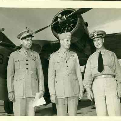 Capt. Foss U. S. M. C. Air Ace Arriving N.A.S. Jax