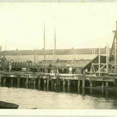 Garbage Scow construction at Merrill-Stevens, 1925