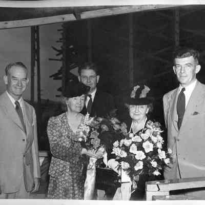 Liberty Ship launching of the S.S. "Dwight D. Morrow"