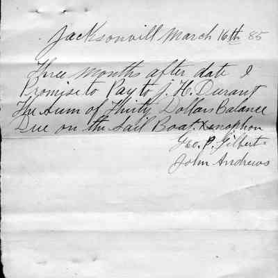 Correspondence Regarding the "Xenophon", 1885