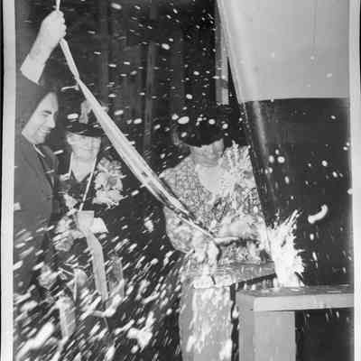 Liberty Ship launching of the S.S. "Dwight D. Morrow"