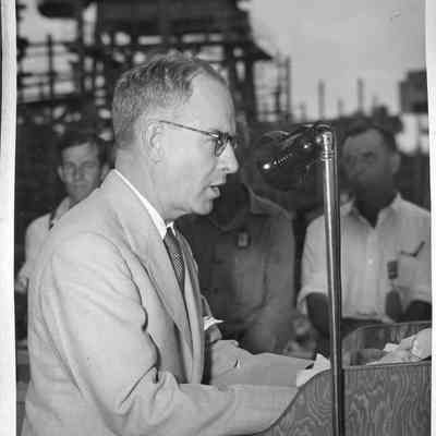 Liberty Ship launching of the S.S. "William Byrd"