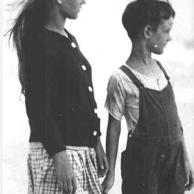 Girl and Boy on a Beach, Pablo Beach, 1915