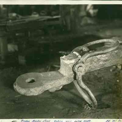 Broken anchor stock at Merrill-Stevens Dry-Dock & Repair Company