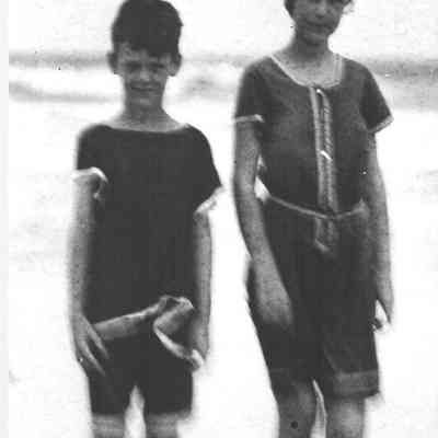 Boy and Girl on the Beach, Pablo Beach, 1915