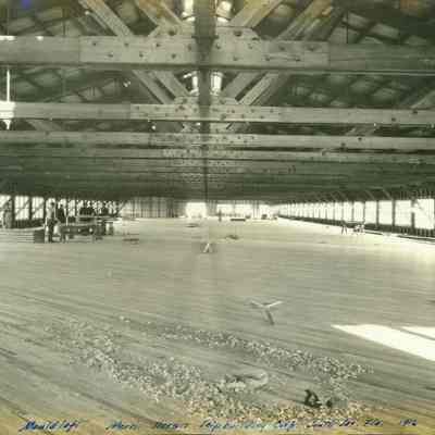 Mould loft of the Merrill-Stevens Shipbuilding Corporation, 1916.