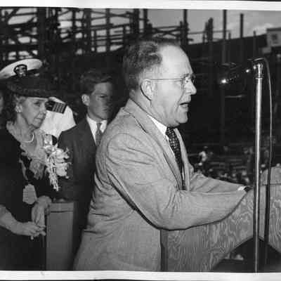 S. S. Rufus C. Dawes Hull #12 launching, September 4, 1943