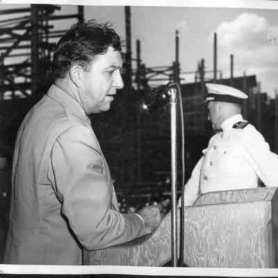 S. S. Rufus C. Dawes Hull #12 launching, September 4, 1943