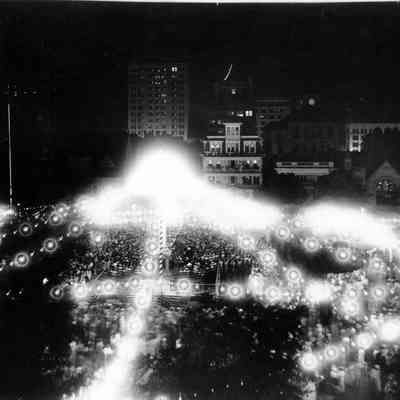 Hemming Park at night, Jacksonville, Florida.