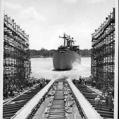 S. S. Rufus C. Dawes Hull #12 launching, September 4, 1943