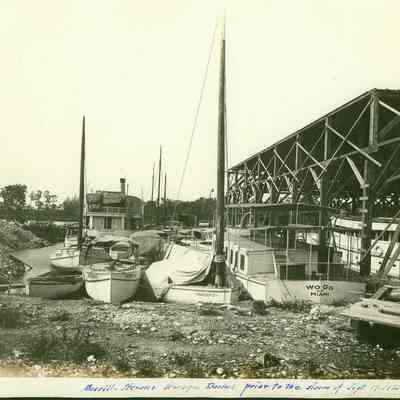 Storgae boat basins in preperation of the 1926 hurricane in Miami.