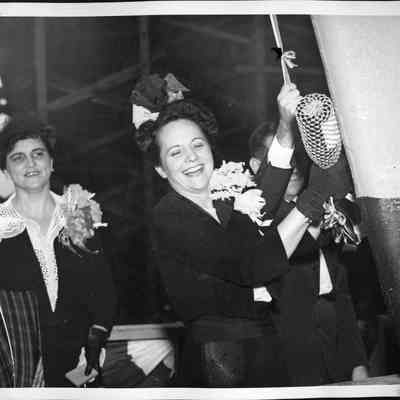 Christening the S. S. Thomas Sully Hull #13 launching, September 11, 1943