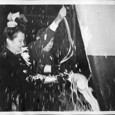 Christening the S. S. Thomas Sully Hull #13 launching, September 11, 1943