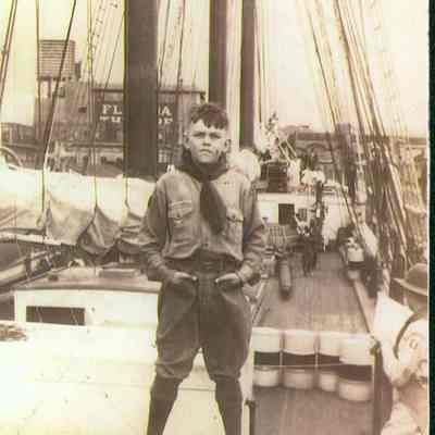 Olin Mapes in Boy Scout uniform