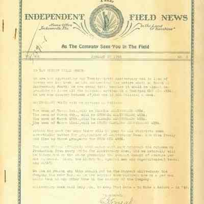 Independent Field News Magazine. January 28, 1948