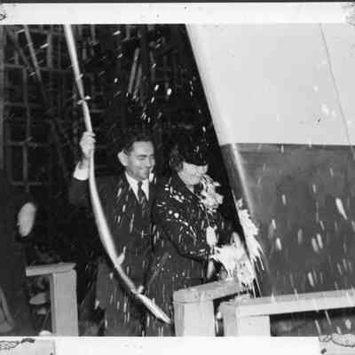 Launching of S.S. Elizabeth C. Bellamy on December 21, 1943 at the St. Johns River Ship Building Co. in Jacksonville, FL.