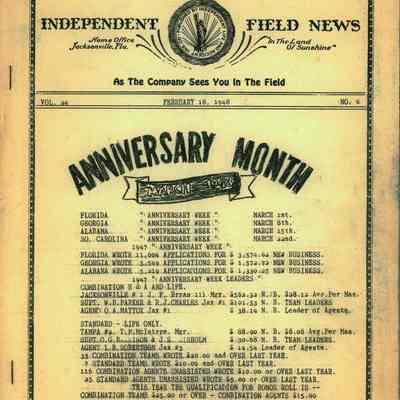 Independent Field News Magazine. February 18, 1948.