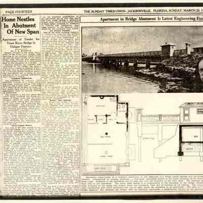 Trout River Bridge, Times-Union article "Big Pottsburg Br."