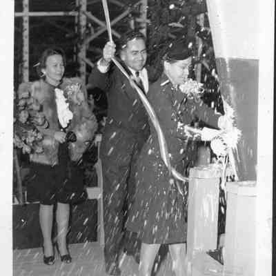 Christening of the S.S. John White Liberty Ship, Hull #26 December 31, 1943