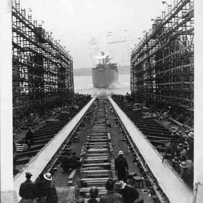 S.S. Royal S. Copeland Liberty Ship launching on 1/11/1944