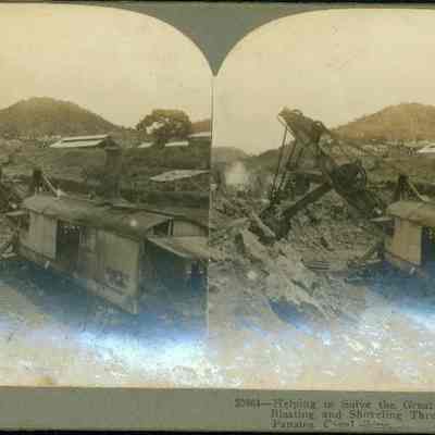 Drilling, Blasting, and Shovelling Through the Rocks at Paraiso, Panama Canal Zone