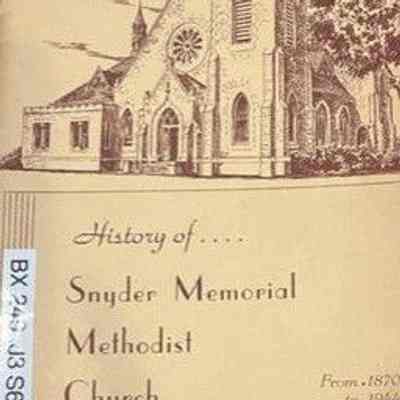 History of Snyder Memorial Methodist Church, Jacksonville, Florida : formerly Trinity Methodist Episcopal Church.