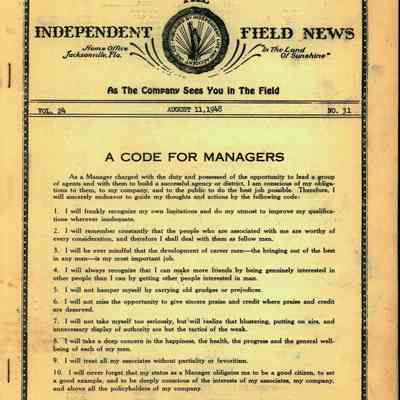 Independent Field News Magazine. August 11, 1948