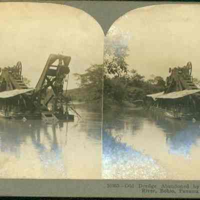 Old Dredge Abandoned by the French on Chagres River, Bohio, Panama Canal Zone