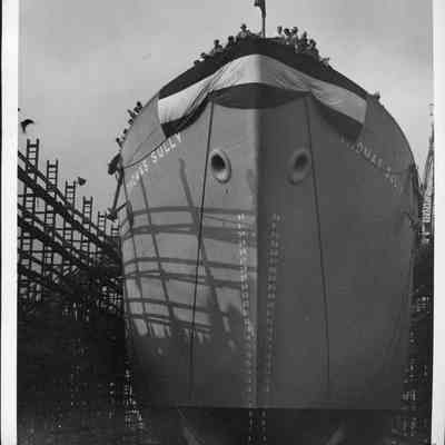 Launching of S.S. Thomas Sully, Hull #13 on September 11, 1943.