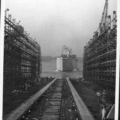 Launching of the S.S. Thomas Cully, Hull #13 on September 11, 1943