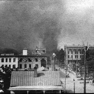 Windsor Hotel on Fire