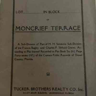 Abstract of title Moncrief Terrace