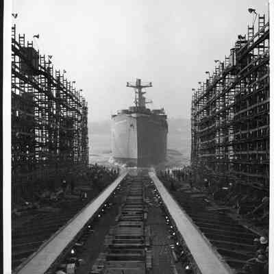 Launching of the S.S. James Screven on November 23, 1943.