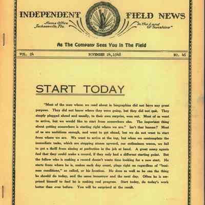 Independent Field News Magazine. November 24, 1948.